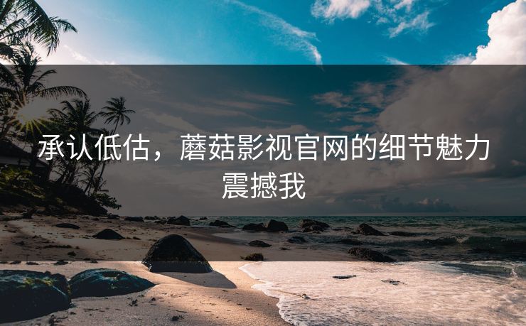 承认低估，蘑菇影视官网的细节魅力震撼我