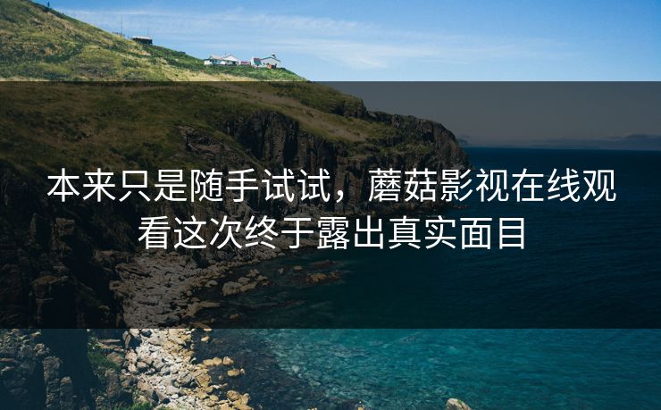 本来只是随手试试，蘑菇影视在线观看这次终于露出真实面目